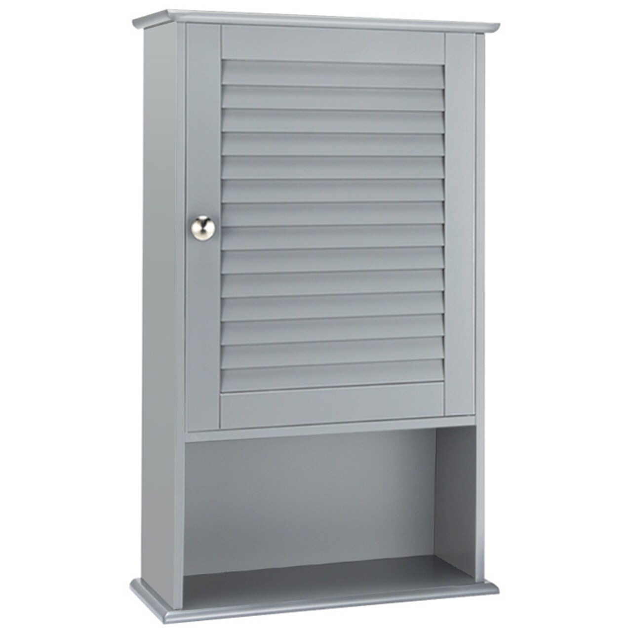 Bathroom Wall Mount Storage Cabinet Single Door with Height Adjustable Shelf for Home Storage